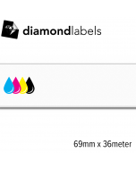 Diamondlabels 69mm x 36meter mat papier