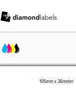 Diamondlabels 105mm x 36meter mat papier