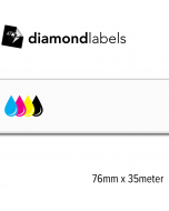 Diamondlabels 76mm x 35meter glanzend kunststof