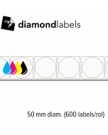 Diamondlabels 50mm diameter glans papier