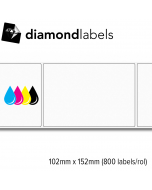 Diamondlabels 102x152mm glanzend papier