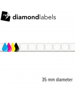 Diamondlabels 35mm diameter mat papier