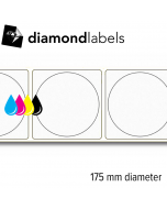 Diamondlabels 175mm diameter mat papier