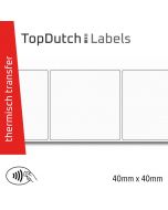 TopDutch Labels 40x40mm mat papier met Ntag 216