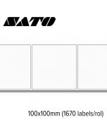 Sato Vellum Standaard 100x100mm voor mid-range en high-end printers (1.670 labels/rol)