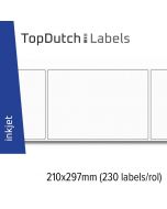 TopDutch Labels 210x297mm mat papier