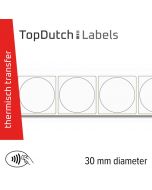 TopDutch Labels 30mm rond mat papier met Ntag 216