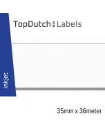 TopDutch Labels 35mm x 36meter glanzend kunststof