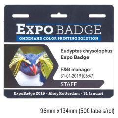 ExpoBadge 96x134mm ticket 1 box á 500 stuks