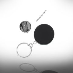 Badgejojo Heavy Duty schakelketting met ring kleur zwart 