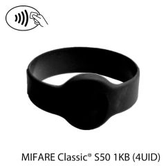 Polsband RFID NXP S50 MIFARE Classic® 1KB zwart (4UID) (74mm diameter)