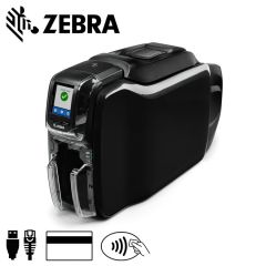 Zebra ZC350 cardprinter enkelzijdig magneetstrip & contact & MIFARE® encoder USB/ethernet