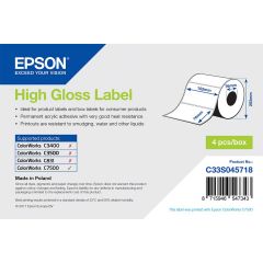 Epson 102x76 mm BOPP High Gloss Die-Cut labels voor C7500G 1 rol á 1.570 labels