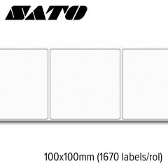 Sato Vellum Standaard 100x100mm voor mid-range en high-end printers (1.670 labels/rol)