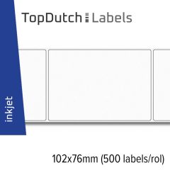 TopDutch Labels 102x76mm glanzend papier