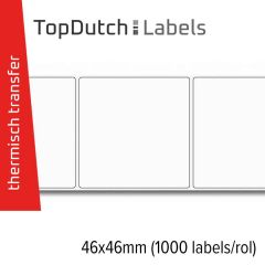TopDutch Labels 46x46mm mat kunststof