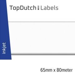 Topdutch labels 65mm x 80 meter glans papier