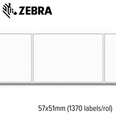 Zebra Z-Select 2000D 57x51mm voor desktop printers (1370 labels/rol) 12 rollen