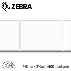 Zebra RFID (UHF) papieren label 2000T 148x210mm voor industriële printer (600 labels/rol)