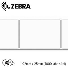Zebra RFID (UHF) papieren label 2000T 102x25mm voor industriële printer (4000 labels/rol)