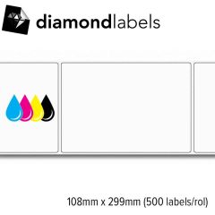 Diamondlabels 108x299mm glanzend papier