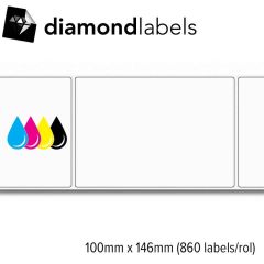 Diamondlabels 100x146mm mat papier