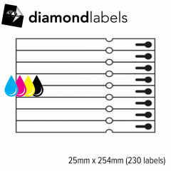 Diamondlabels 25x254mm mat papier