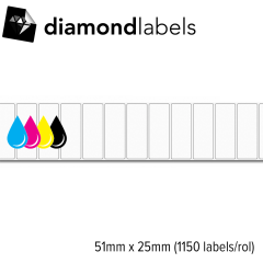 Diamondlabels 51x25mm mat papier