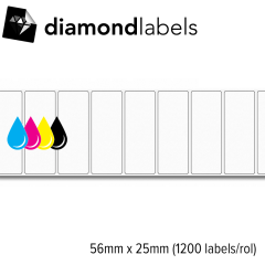 Diamondlabels 56x25mm mat papier