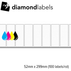 Diamondlabels 52x299mm gestructureerd mat papier