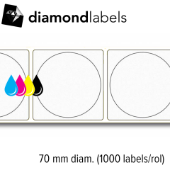 Diamondlabels 95mm diameter mat papier