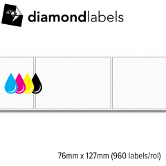 Diamondlabels 76x127mm glanzend papier