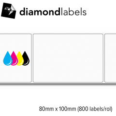 Diamondlabels 80x100mm glanzend papier