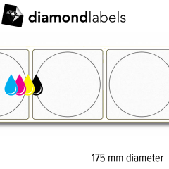 Diamondlabels 175mm diameter mat papier