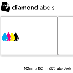 Diamondlabels 102x152mm glanzend kunststof