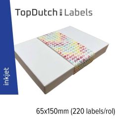 TopDutch Labels 65x150mm banderol papier met structuur