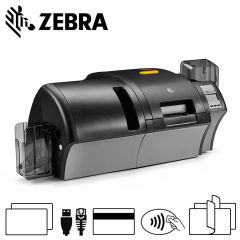 Zebra ZXP Series 9 300dpi Retransfer cardprinter dubbelzijdig magneet & contact & MIFARE® encoder met dubbelzijdige laminator USB/eth