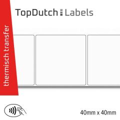 TopDutch Labels 40x40mm mat papier met Ntag 216