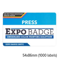 ExpoBadge 54x86mm 1 box á 1000 stuks