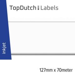 TopDutch Labels 127mm x 70meter mat papier